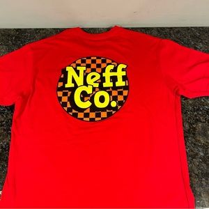 NEFF Co. Red T Shirt NWOT Men’s Large Short Sleeve 100% Cotton